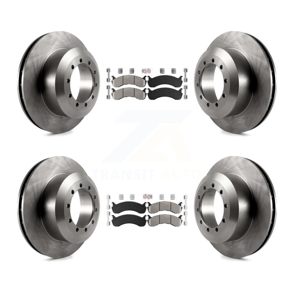 Front Rear Semi-Metallic Pads And Disc Brake Rotors Kit For Ford F-53 Motorhome Chassis K8A-107557