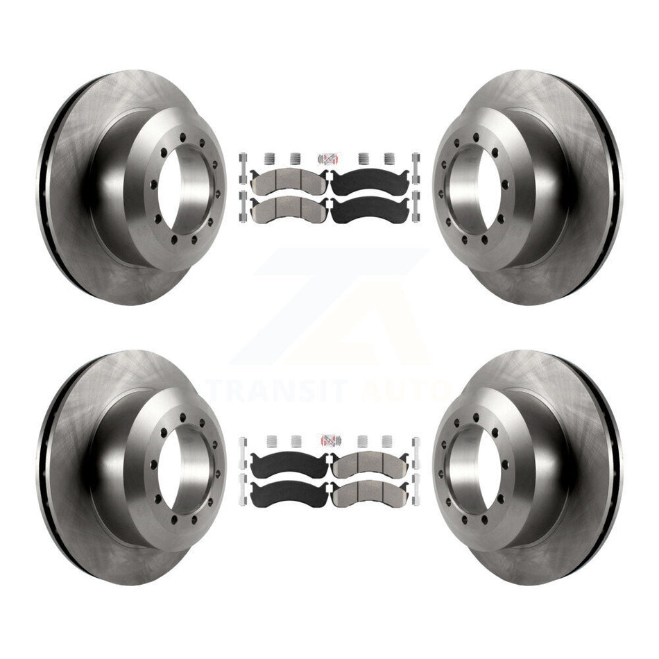 Front Rear Semi-Metallic Pads And Disc Brake Rotors Kit For Ford F-53 Motorhome Chassis K8A-107557