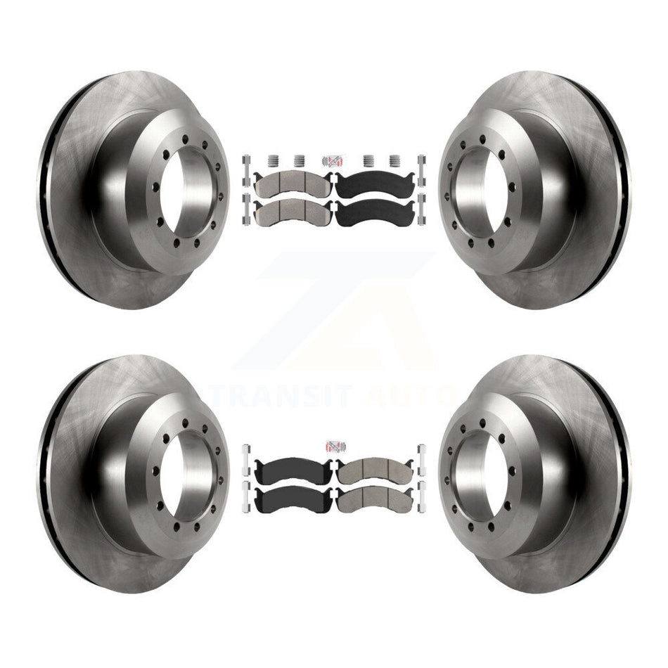 Front Rear Semi-Metallic Pads And Disc Brake Rotors Kit For Ford F-53 Motorhome Chassis K8A-107558