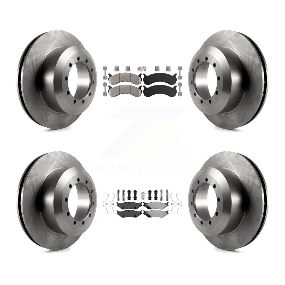 Front Rear Semi-Metallic Pads And Disc Brake Rotors Kit For Ford F-53 Motorhome Chassis K8A-107559