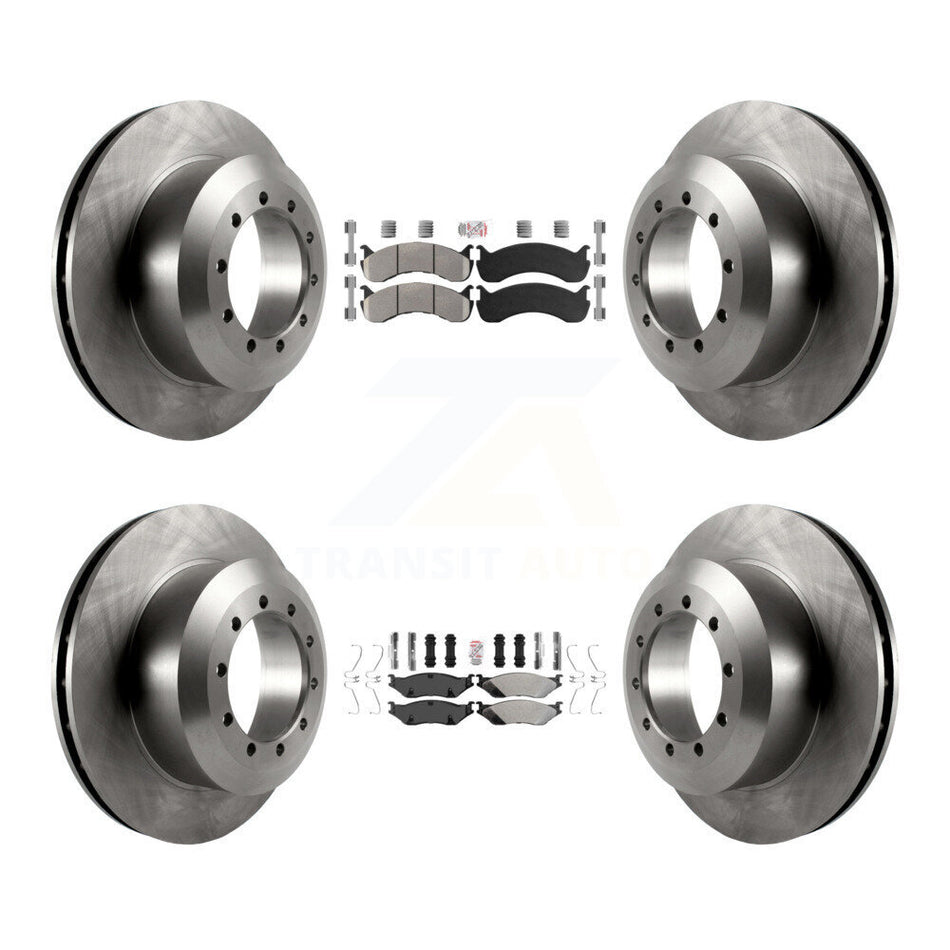 Front Rear Semi-Metallic Pads And Disc Brake Rotors Kit For Ford F-53 Motorhome Chassis K8A-107559