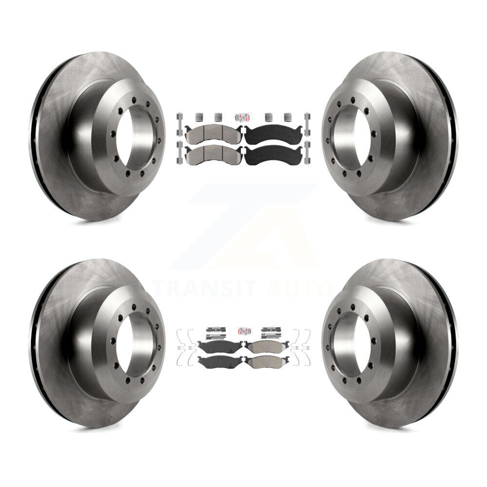 Front Rear Semi-Metallic Pads And Disc Brake Rotors Kit For Ford F-53 Motorhome Chassis K8A-107560