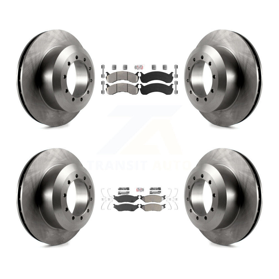 Front Rear Semi-Metallic Pads And Disc Brake Rotors Kit For Ford F-53 Motorhome Chassis K8A-107560