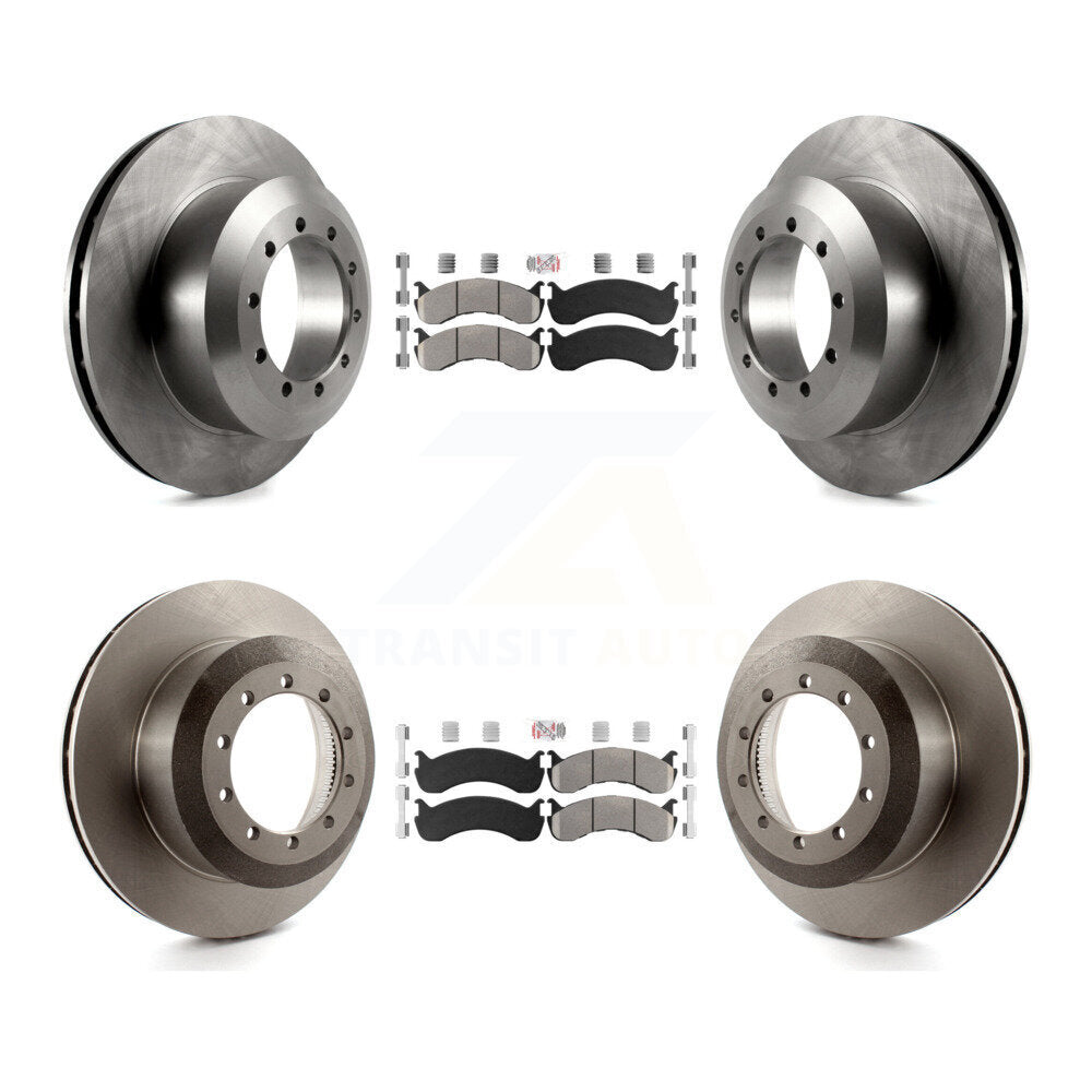 Front Rear Semi-Metallic Pads And Disc Brake Rotors Kit For Ford F-53 Motorhome Chassis K8A-107561