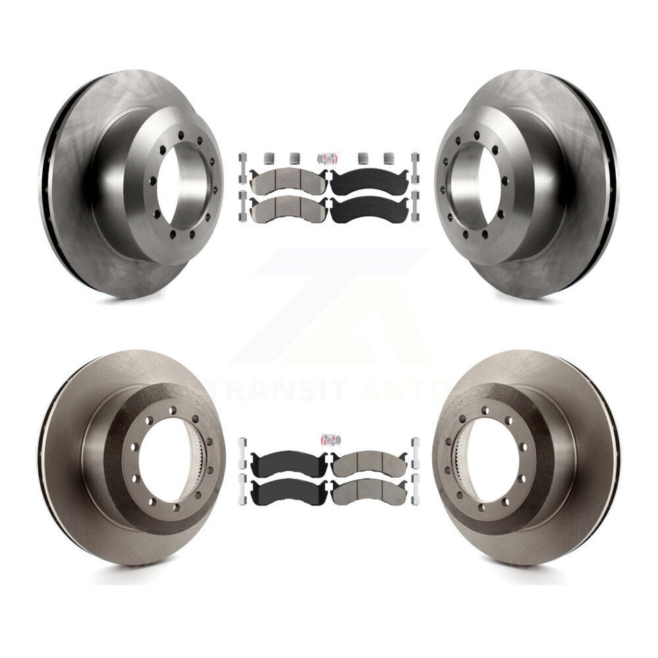 Front Rear Semi-Metallic Pads And Disc Brake Rotors Kit For Ford F-53 Motorhome Chassis K8A-107562