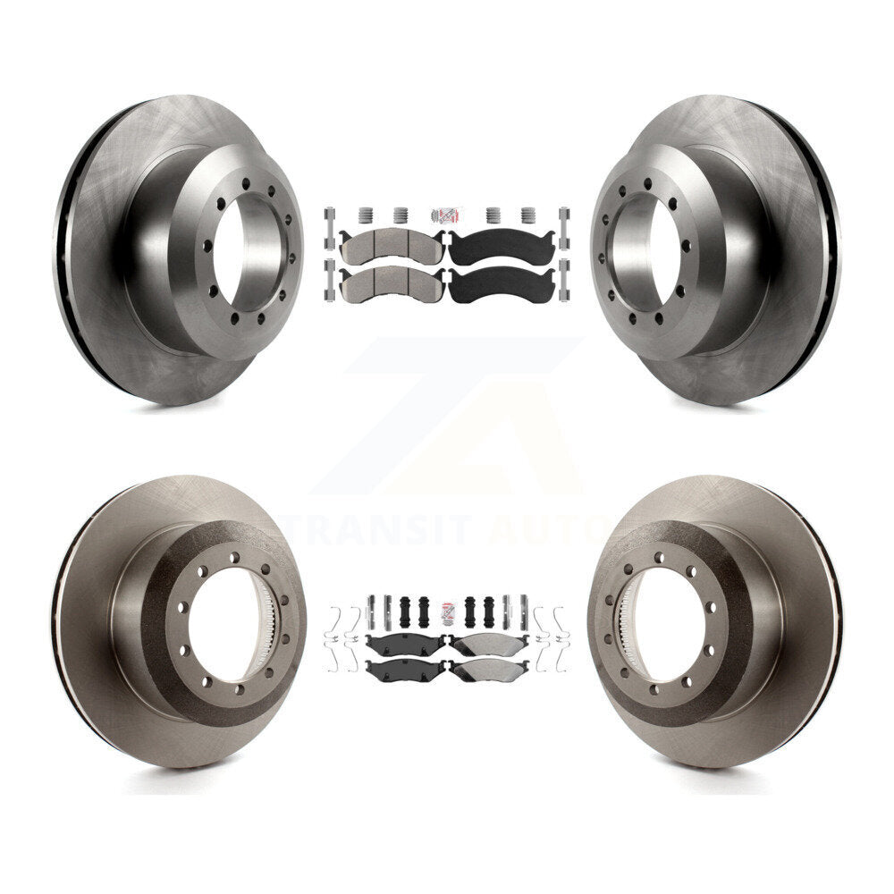 Front Rear Semi-Metallic Pads And Disc Brake Rotors Kit For Ford F-53 Motorhome Chassis K8A-107563