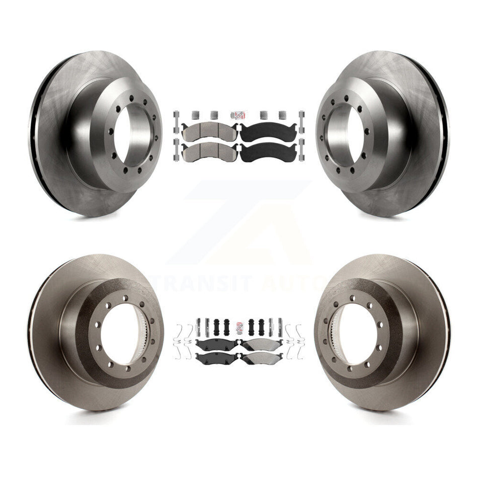Front Rear Semi-Metallic Pads And Disc Brake Rotors Kit For Ford F-53 Motorhome Chassis K8A-107563