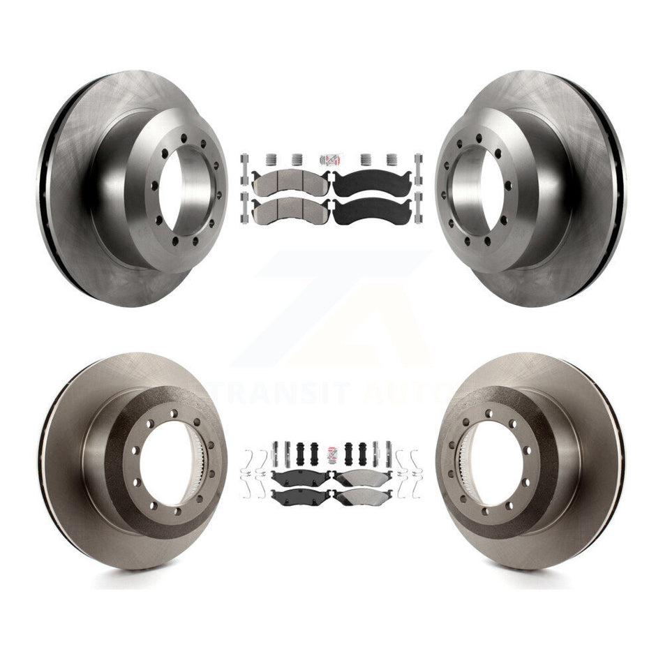Front Rear Semi-Metallic Pads And Disc Brake Rotors Kit For Ford F-53 Motorhome Chassis K8A-107563