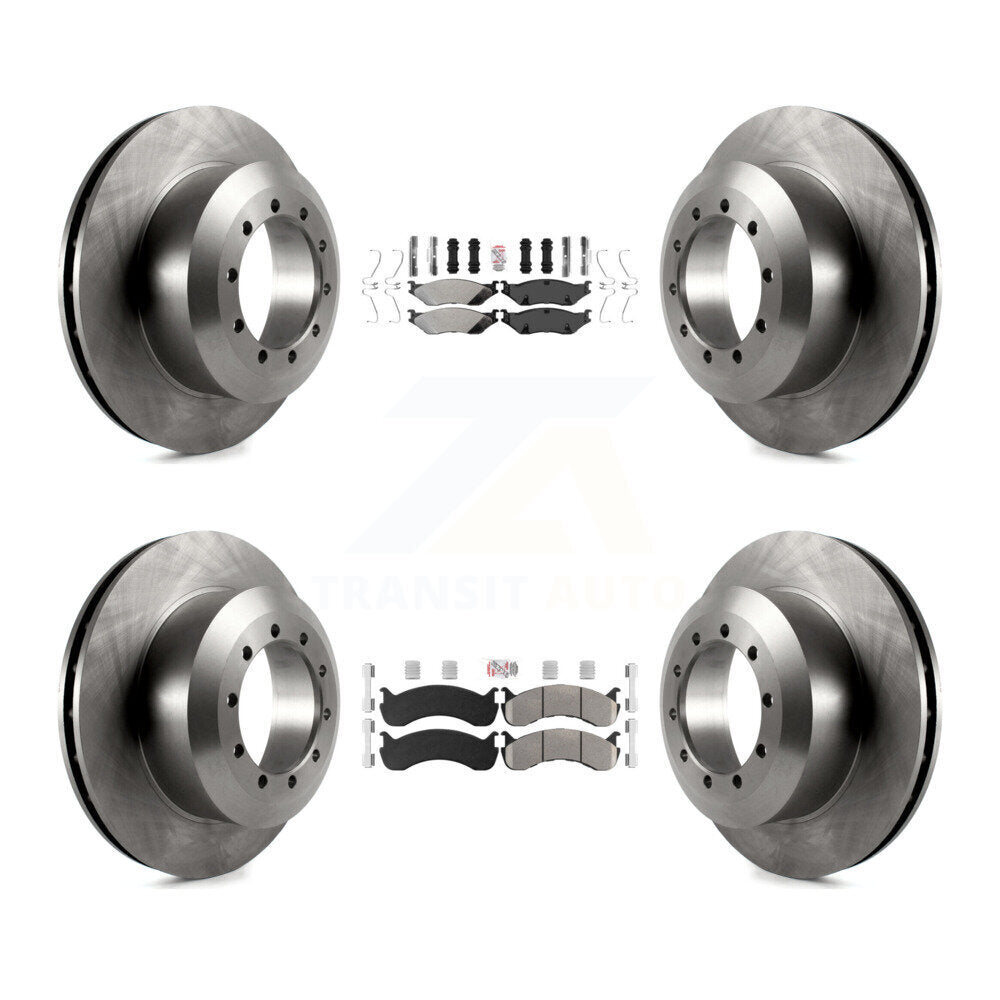 Front Rear Semi-Metallic Pads And Disc Brake Rotors Kit For Ford F-53 Motorhome Chassis K8A-107565