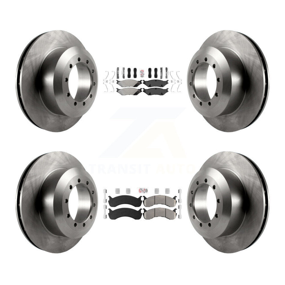 Front Rear Semi-Metallic Pads And Disc Brake Rotors Kit For Ford F-53 Motorhome Chassis K8A-107565