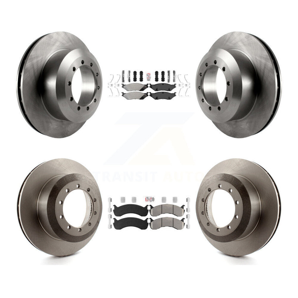 Front Rear Semi-Metallic Pads And Disc Brake Rotors Kit For Ford F-53 Motorhome Chassis K8A-107567