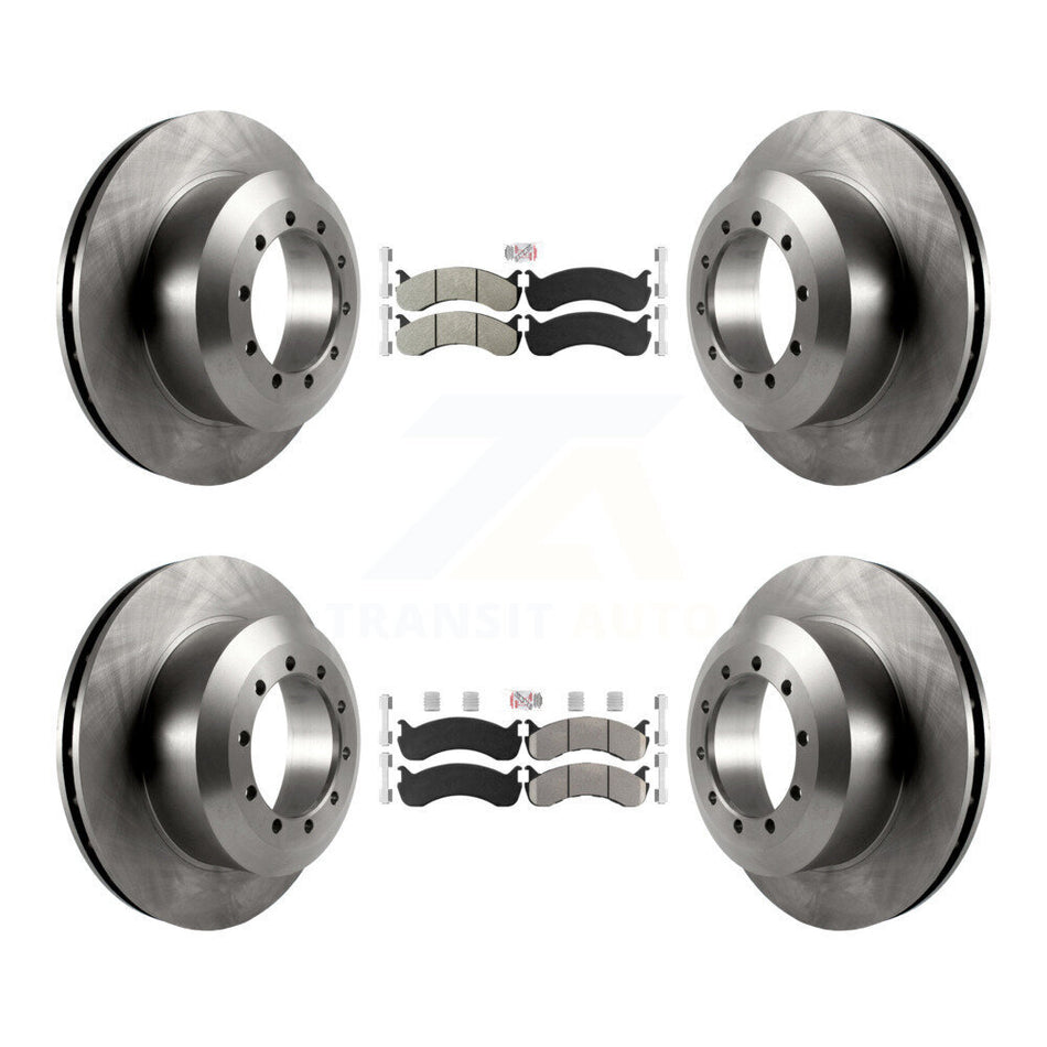 Front Rear Semi-Metallic Pads And Disc Brake Rotors Kit For Ford F-53 Motorhome Chassis K8A-107569