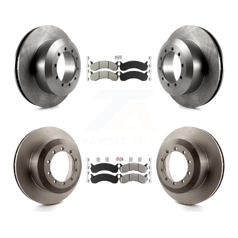 Front Rear Semi-Metallic Pads And Disc Brake Rotors Kit For Ford F-53 Motorhome Chassis K8A-107573