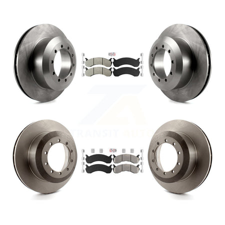 Front Rear Semi-Metallic Pads And Disc Brake Rotors Kit For Ford F-53 Motorhome Chassis K8A-107573