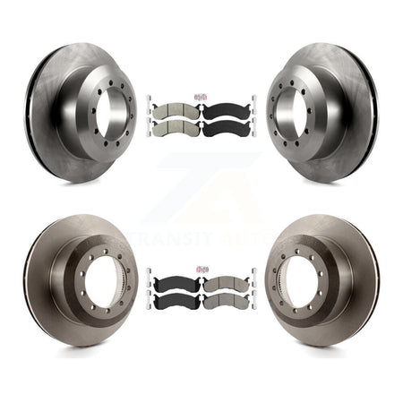 Front Rear Semi-Metallic Pads And Disc Brake Rotors Kit For Ford F-53 Motorhome Chassis K8A-107574
