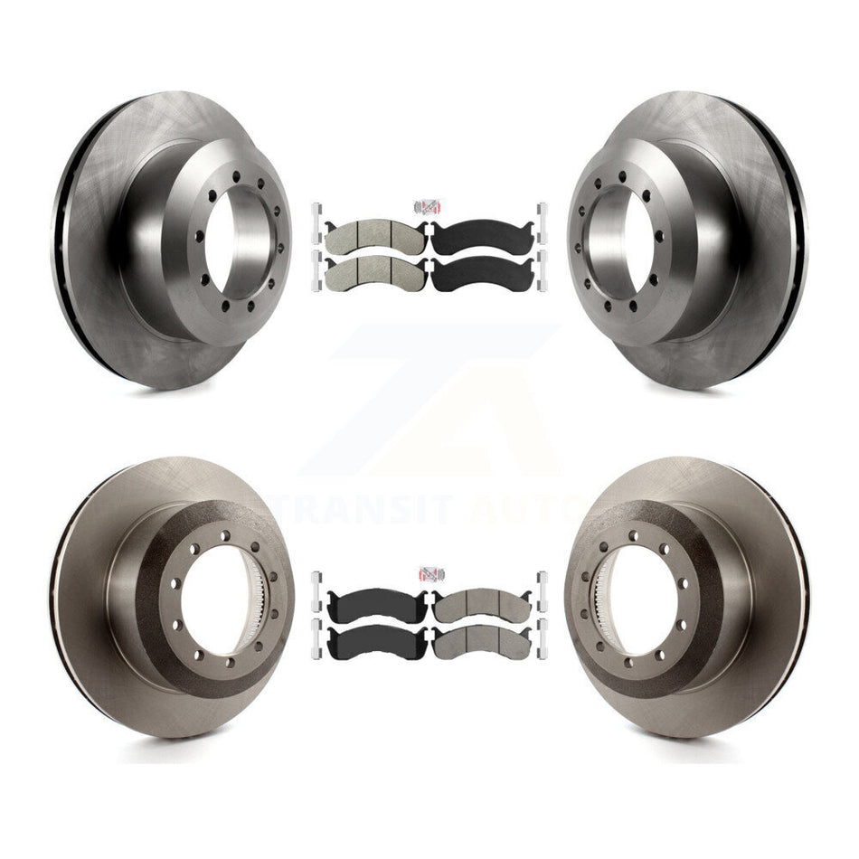Front Rear Semi-Metallic Pads And Disc Brake Rotors Kit For Ford F-53 Motorhome Chassis K8A-107574