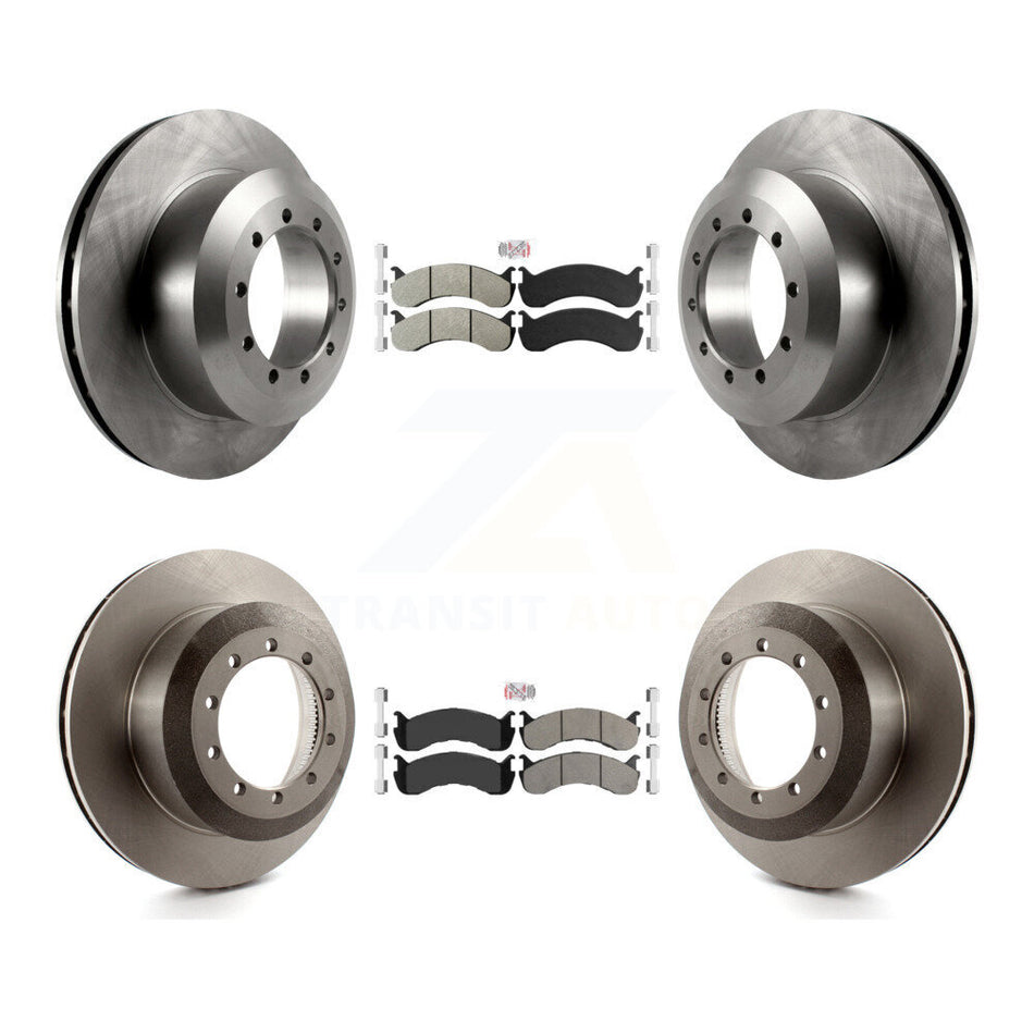 Front Rear Semi-Metallic Pads And Disc Brake Rotors Kit For Ford F-53 Motorhome Chassis K8A-107574