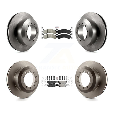 Front Rear Semi-Metallic Pads And Disc Brake Rotors Kit For Ford F-53 Motorhome Chassis K8A-107575
