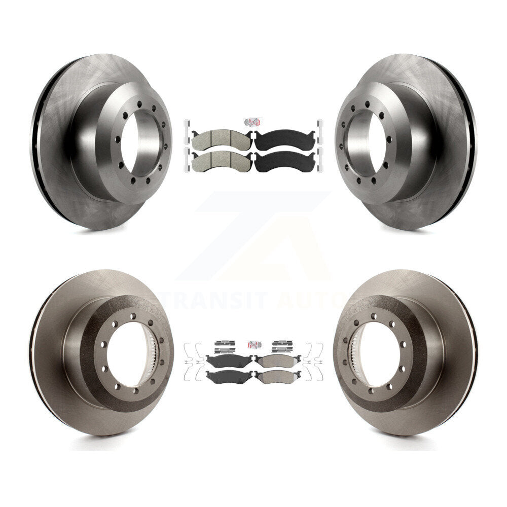 Front Rear Semi-Metallic Pads And Disc Brake Rotors Kit For Ford F-53 Motorhome Chassis K8A-107576
