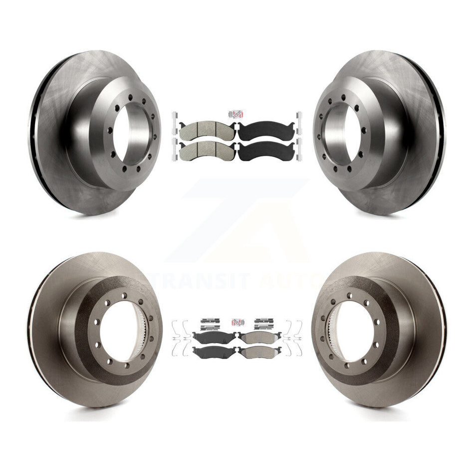 Front Rear Semi-Metallic Pads And Disc Brake Rotors Kit For Ford F-53 Motorhome Chassis K8A-107576