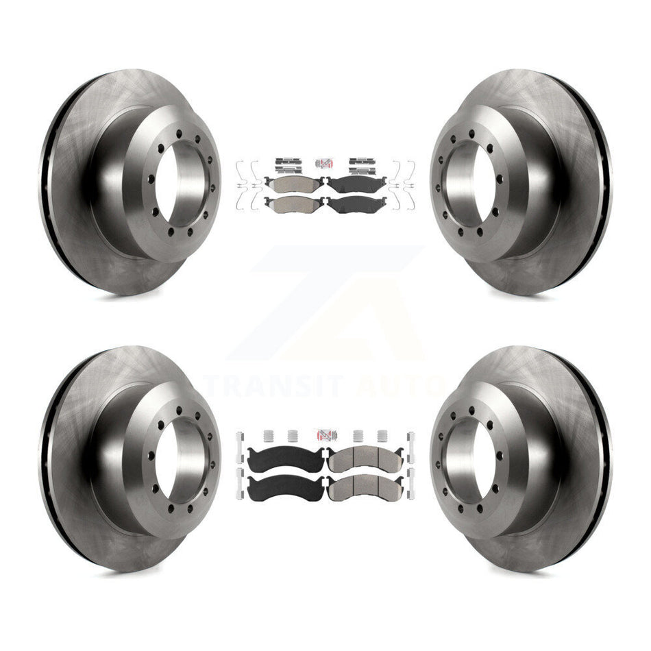 Front Rear Semi-Metallic Pads And Disc Brake Rotors Kit For Ford F-53 Motorhome Chassis K8A-107577