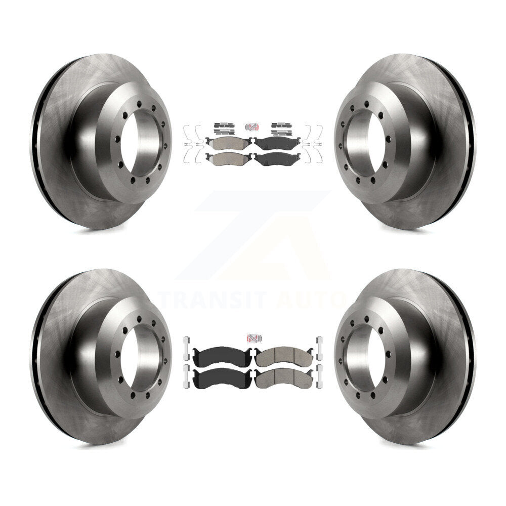 Front Rear Semi-Metallic Pads And Disc Brake Rotors Kit For Ford F-53 Motorhome Chassis K8A-107578