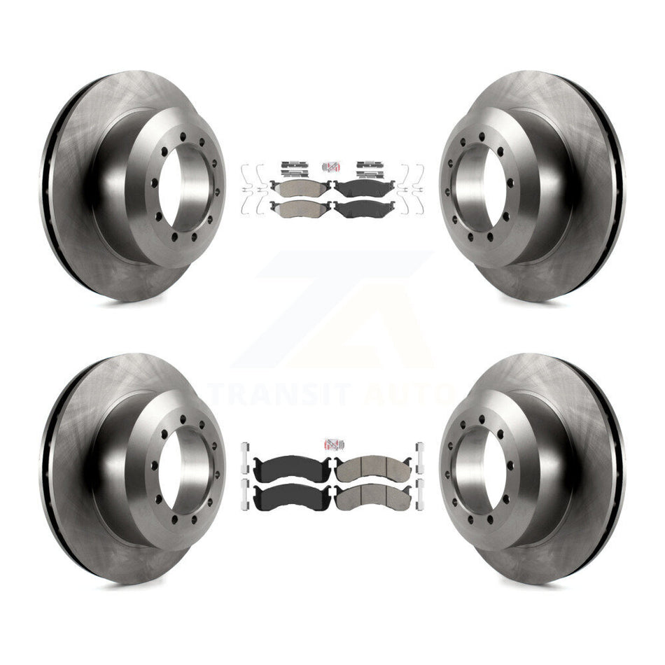 Front Rear Semi-Metallic Pads And Disc Brake Rotors Kit For Ford F-53 Motorhome Chassis K8A-107578