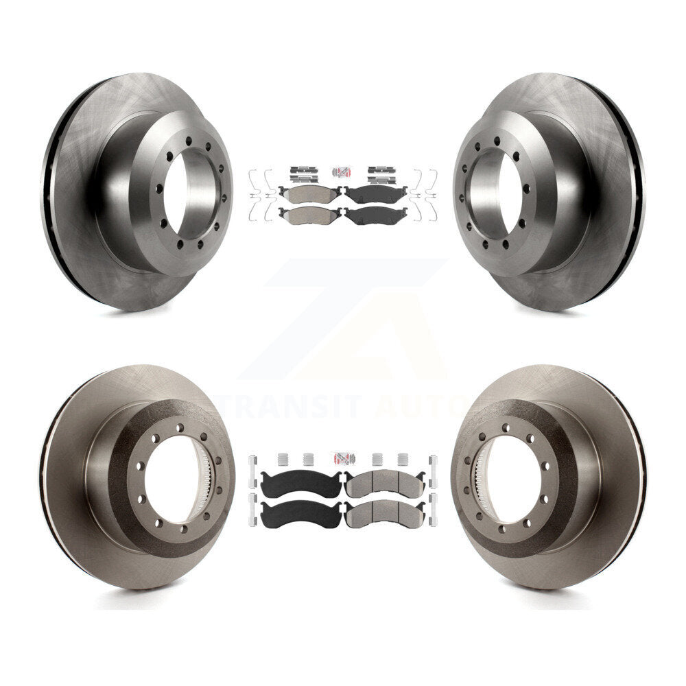 Front Rear Semi-Metallic Pads And Disc Brake Rotors Kit For Ford F-53 Motorhome Chassis K8A-107579