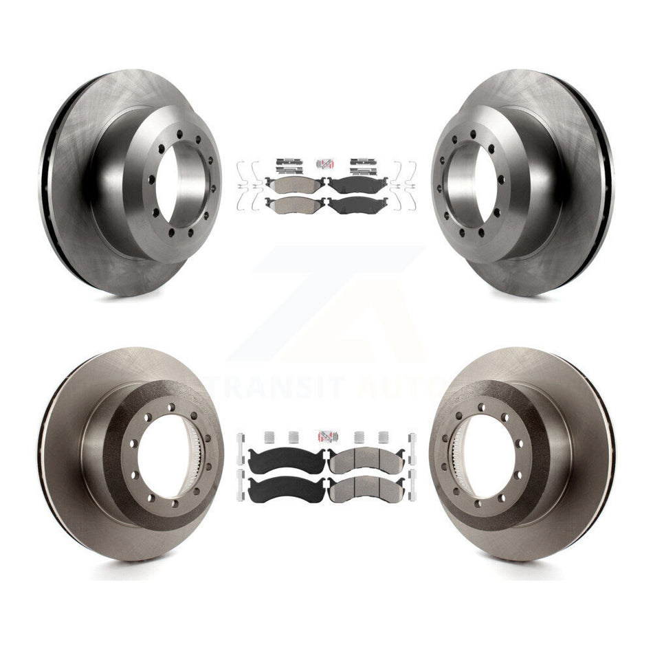 Front Rear Semi-Metallic Pads And Disc Brake Rotors Kit For Ford F-53 Motorhome Chassis K8A-107579