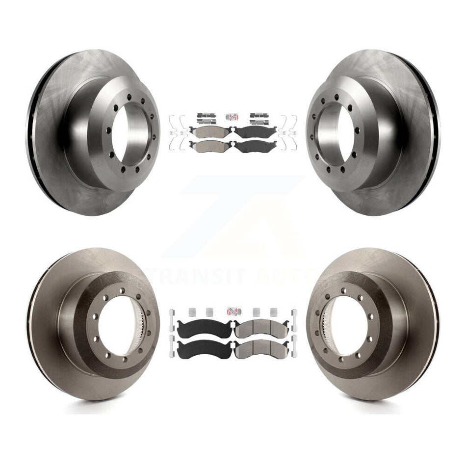 Front Rear Semi-Metallic Pads And Disc Brake Rotors Kit For Ford F-53 Motorhome Chassis K8A-107579