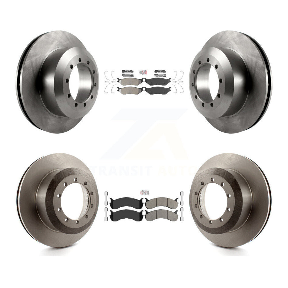 Front Rear Semi-Metallic Pads And Disc Brake Rotors Kit For Ford F-53 Motorhome Chassis K8A-107580