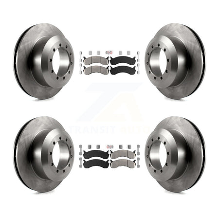 Front Rear Semi-Metallic Pad & Brake Rotors Kit For Ford F-59 Commercial Stripped Chassis K8A-107581