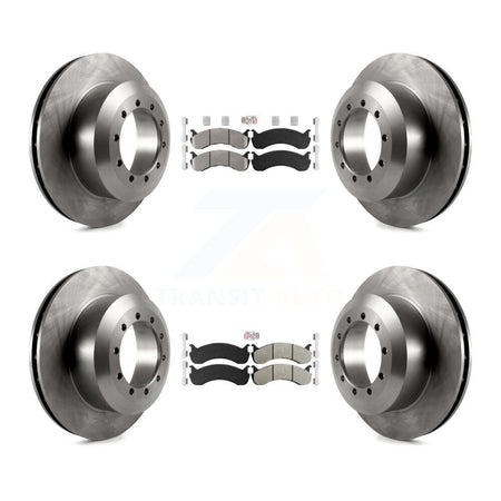 Front Rear Semi-Metallic Pad & Brake Rotors Kit For Ford F-59 Commercial Stripped Chassis K8A-107582