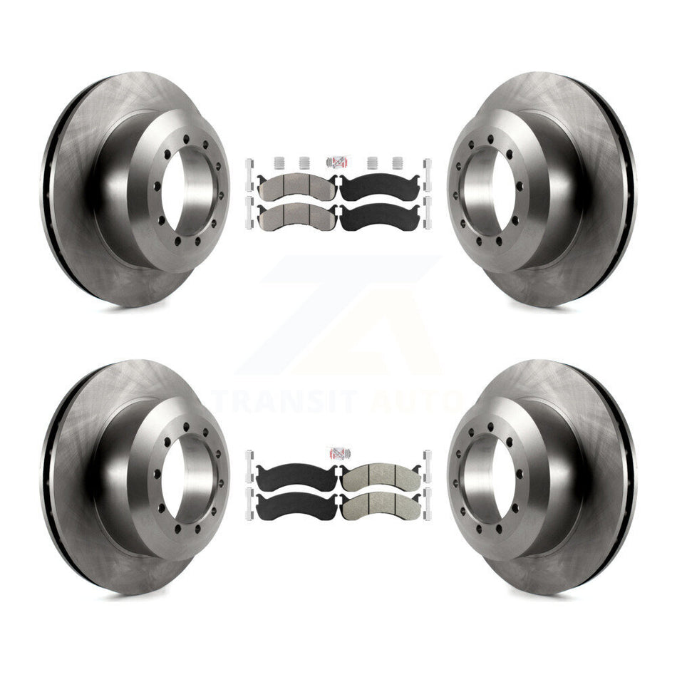 Front Rear Semi-Metallic Pad & Brake Rotors Kit For Ford F-59 Commercial Stripped Chassis K8A-107582