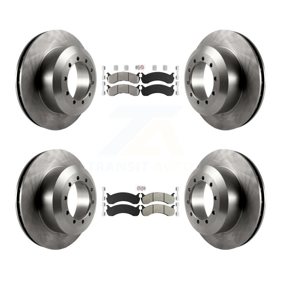 Front Rear Semi-Metallic Pad & Brake Rotors Kit For Ford F-59 Commercial Stripped Chassis K8A-107582