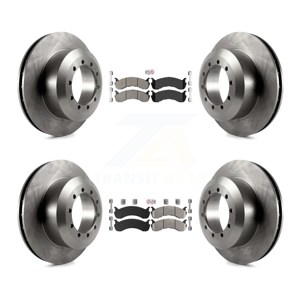 Front Rear Semi-Metallic Pad & Brake Rotors Kit For Ford F-59 Commercial Stripped Chassis K8A-107583