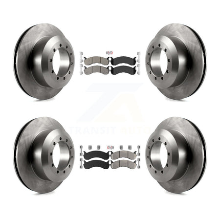 Front Rear Semi-Metallic Pad & Brake Rotors Kit For Ford F-59 Commercial Stripped Chassis K8A-107583