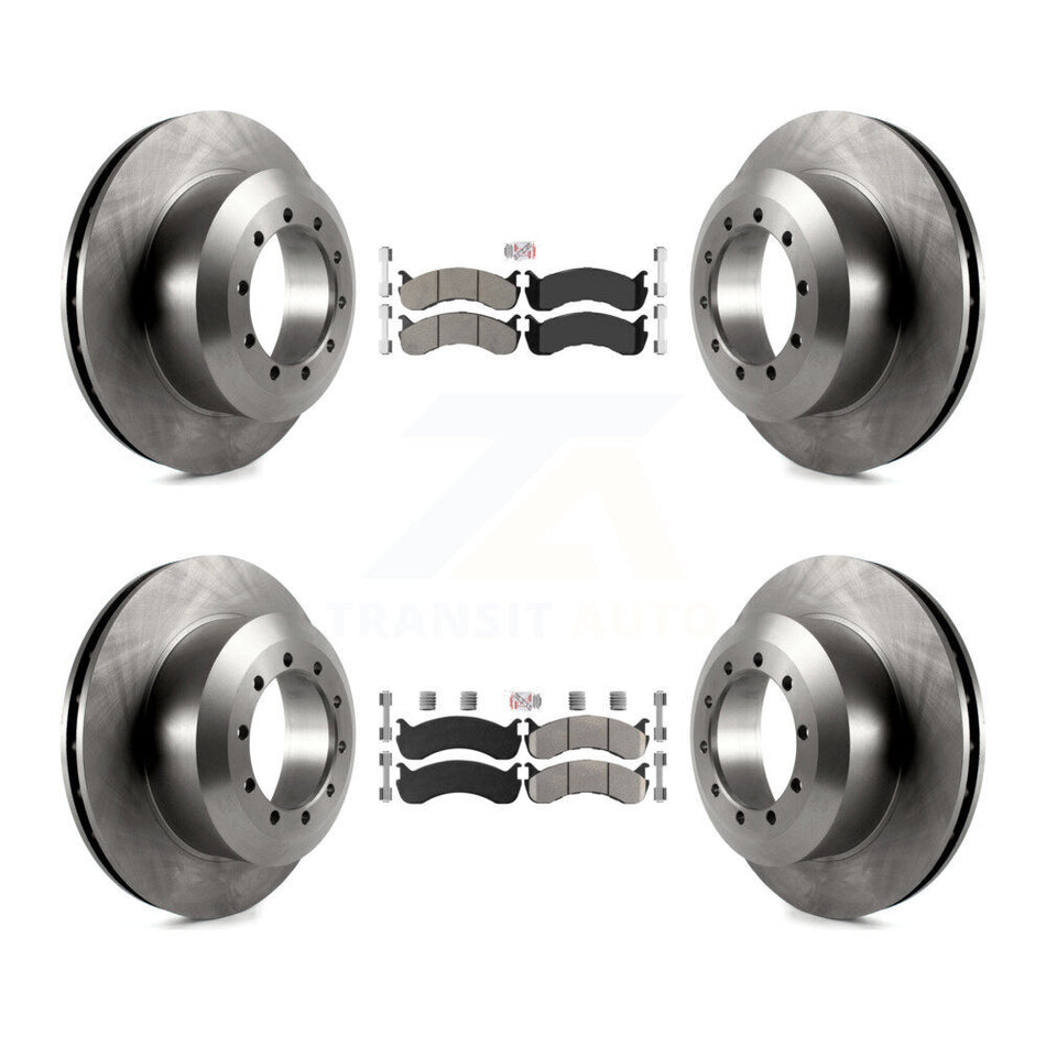 Front Rear Semi-Metallic Pad & Brake Rotors Kit For Ford F-59 Commercial Stripped Chassis K8A-107583