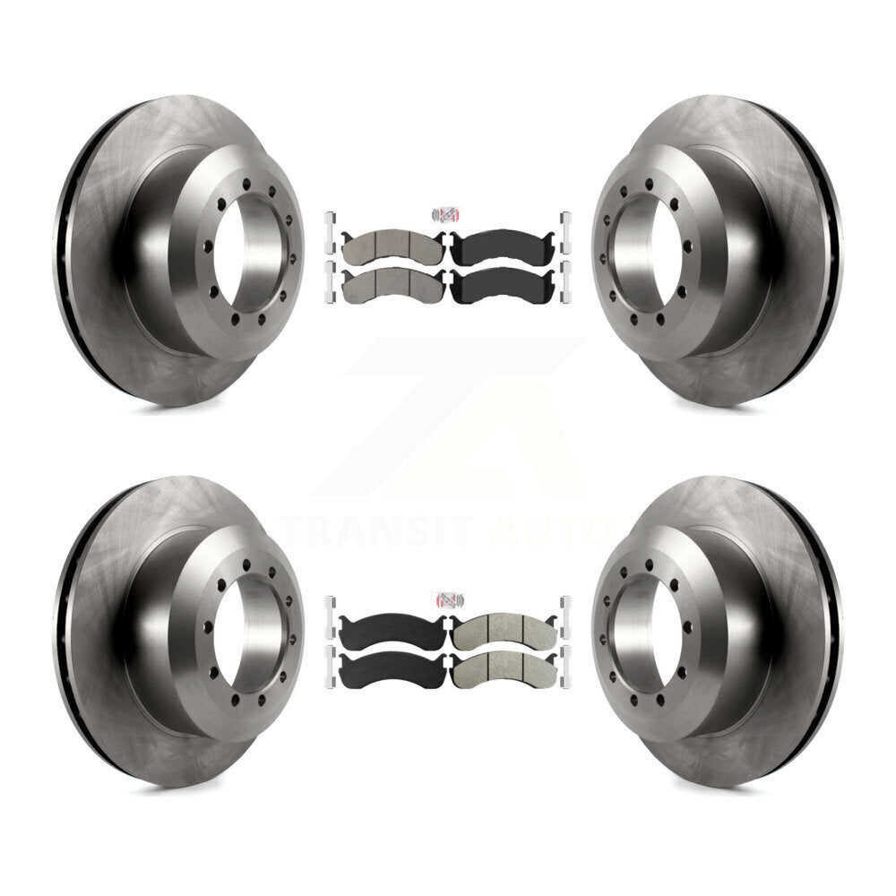 Front Rear Semi-Metallic Pad & Brake Rotors Kit For Ford F-59 Commercial Stripped Chassis K8A-107584