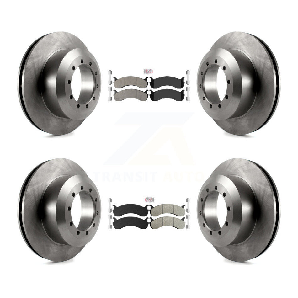 Front Rear Semi-Metallic Pad & Brake Rotors Kit For Ford F-59 Commercial Stripped Chassis K8A-107584