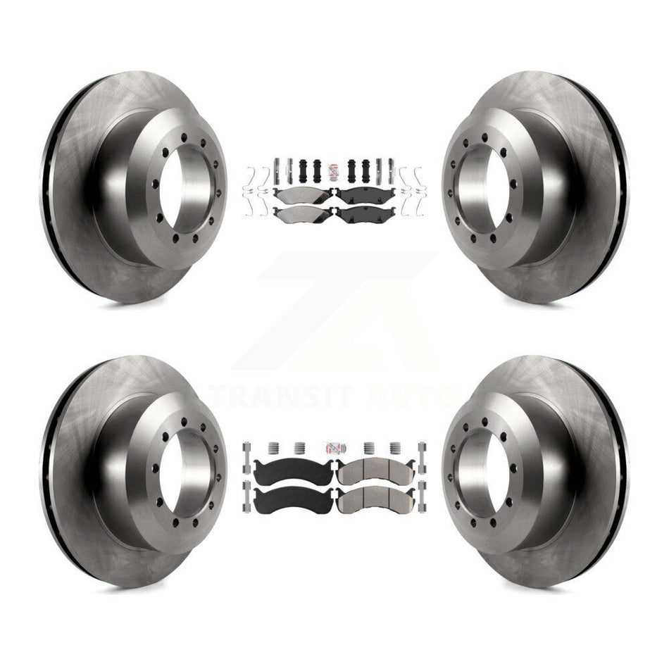 Front Rear Semi-Metallic Pad & Brake Rotors Kit For Ford F-59 Commercial Stripped Chassis K8A-107585