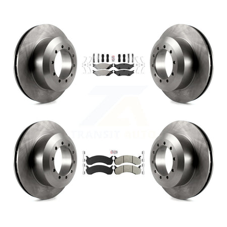 Front Rear Semi-Metallic Pad & Brake Rotors Kit For Ford F-59 Commercial Stripped Chassis K8A-107586