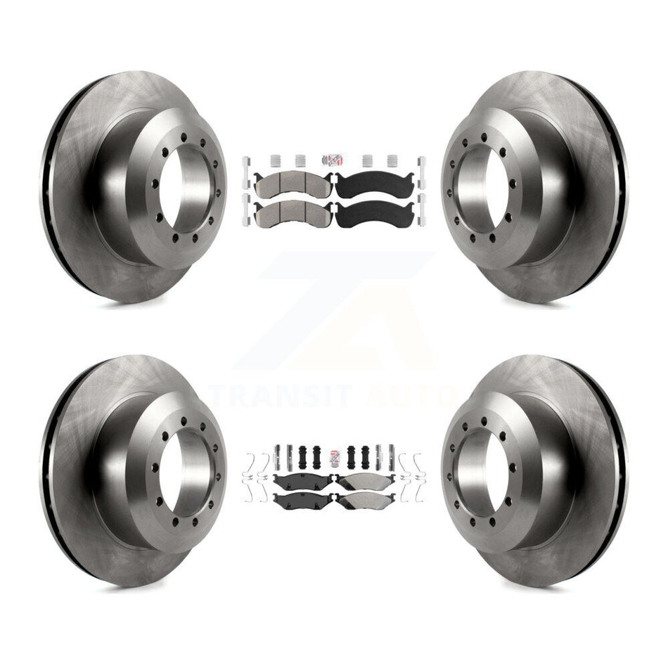 Front Rear Semi-Metallic Pad & Brake Rotors Kit For Ford F-59 Commercial Stripped Chassis K8A-107589