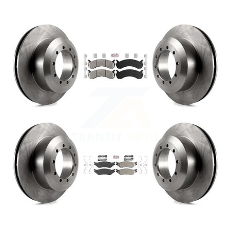 Front Rear Semi-Metallic Pad & Brake Rotors Kit For Ford F-59 Commercial Stripped Chassis K8A-107590