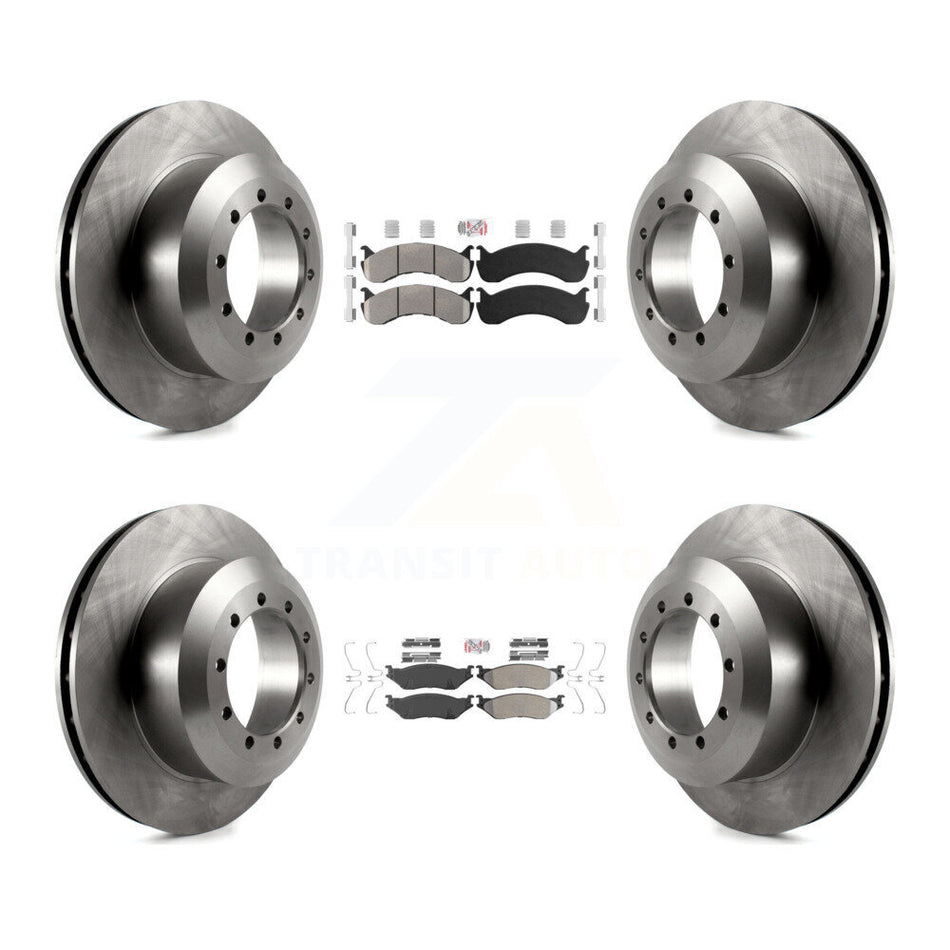 Front Rear Semi-Metallic Pad & Brake Rotors Kit For Ford F-59 Commercial Stripped Chassis K8A-107590