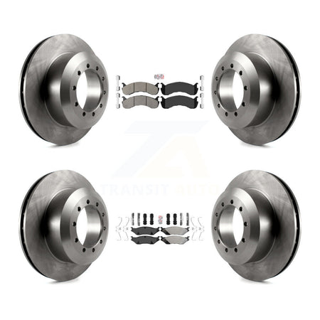 Front Rear Semi-Metallic Pad & Brake Rotors Kit For Ford F-59 Commercial Stripped Chassis K8A-107591