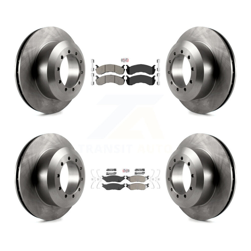 Front Rear Semi-Metallic Pad & Brake Rotors Kit For Ford F-59 Commercial Stripped Chassis K8A-107592
