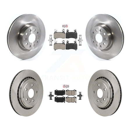 Front Semi-Metallic Rear Ceramic Pad Brake Rotor Kit For 16 Chevrolet Camaro SS with 6.2L K8A-107596