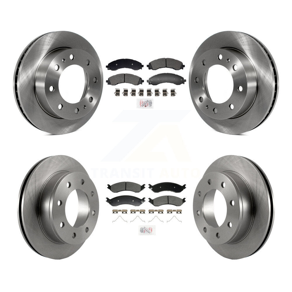 Front Rear Semi-Metallic Pad & Disc Brake Rotor Kit For GMC Savana 2500 Chevrolet Express K8A-107601