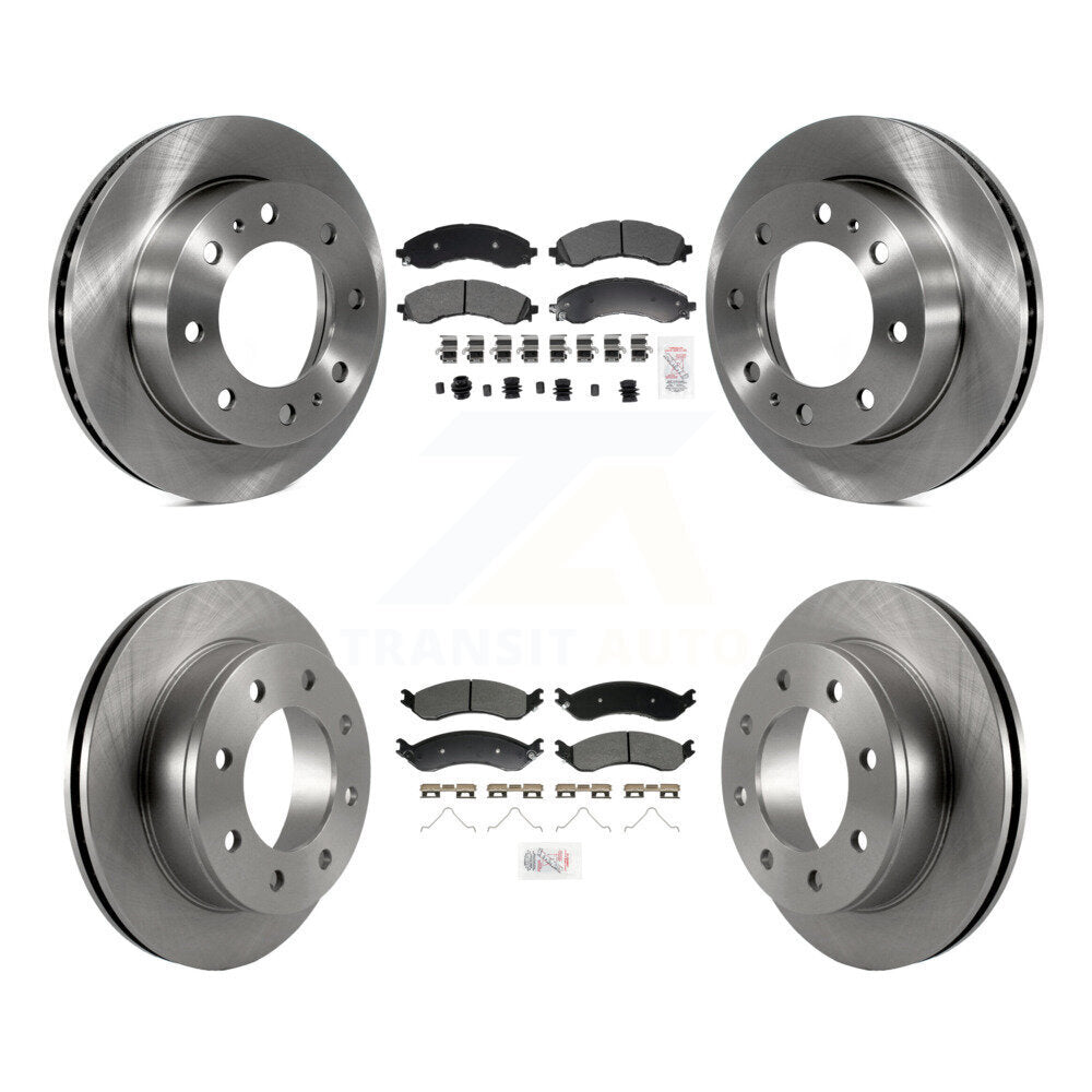 Front Rear Semi-Metallic Pad & Disc Brake Rotor Kit For GMC Savana 2500 Chevrolet Express K8A-107602